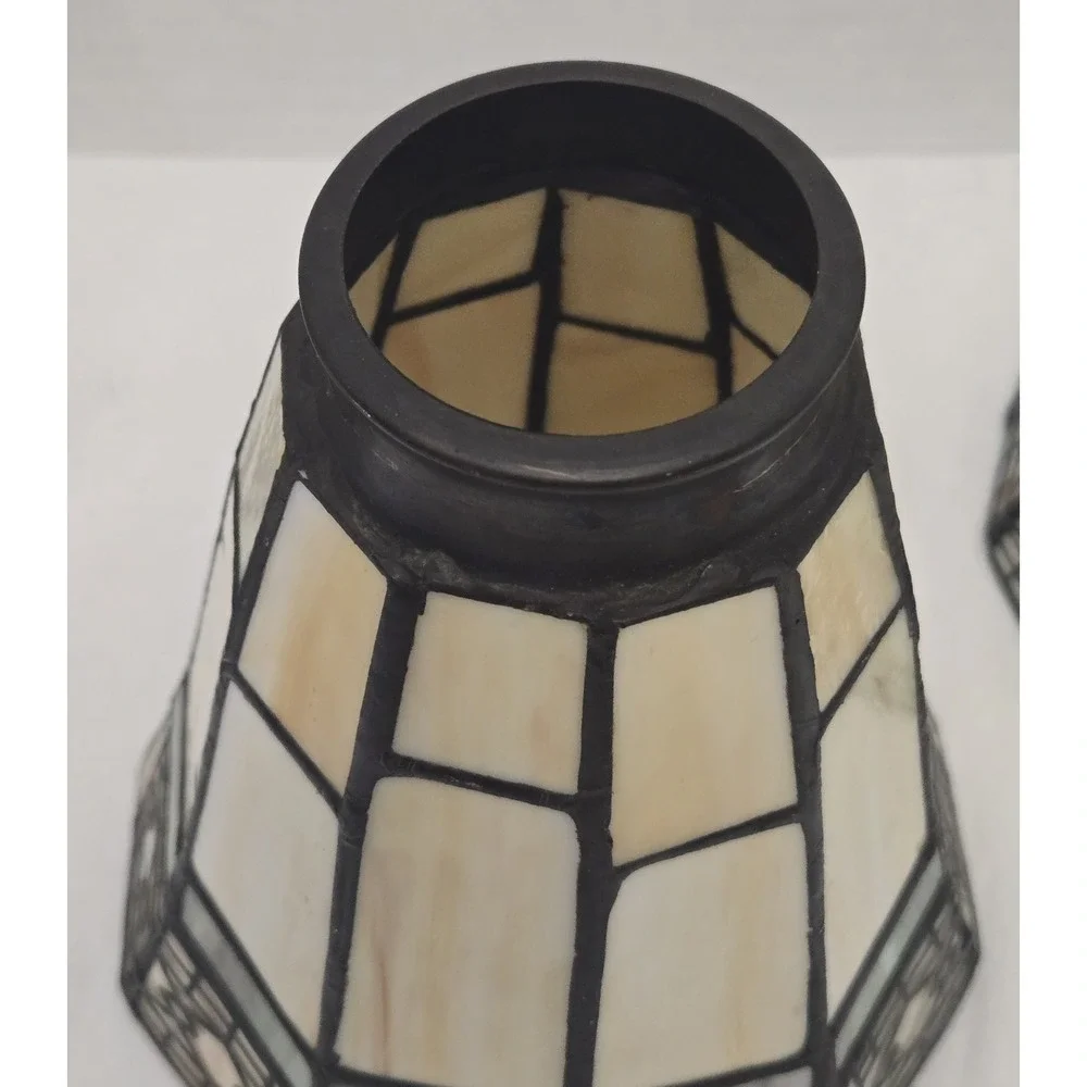 VTG Mission Tiffany Style Stained Glass Lights Shades 2-1/4